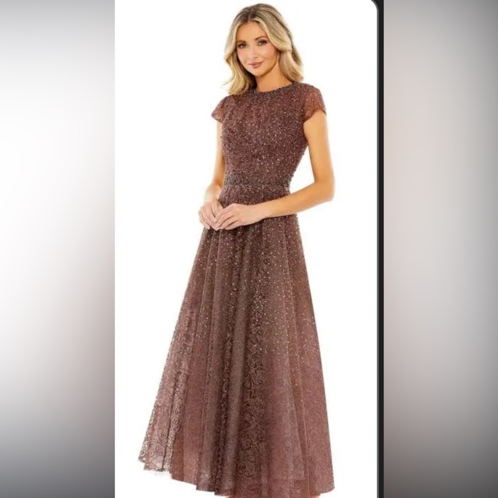MacDuggal size 6 chocolate evening gown - Picture 2 of 3